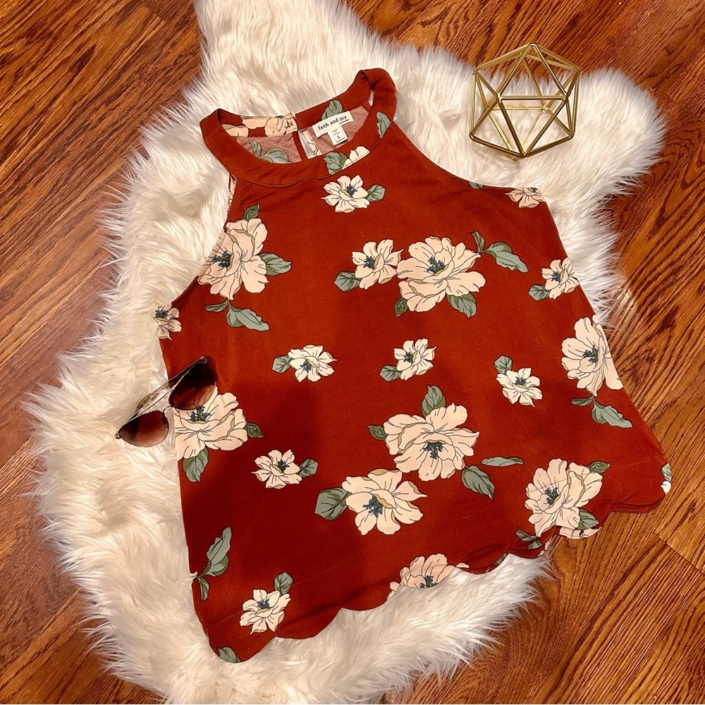 FAITH AND JOY Women’s Magnolia Halter Blouse | Size L